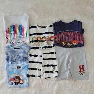 Harry Potter Summer Clothing Lot T-Shirts & Shorts Girls Size 7/8